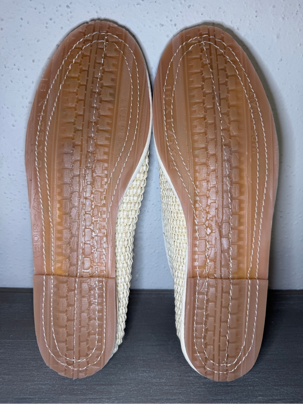Clorinda Antinori Beige Woven Raffia Slip On Shoes Made Italy EU 38 US Women’s 8 - Picture 6 of 6